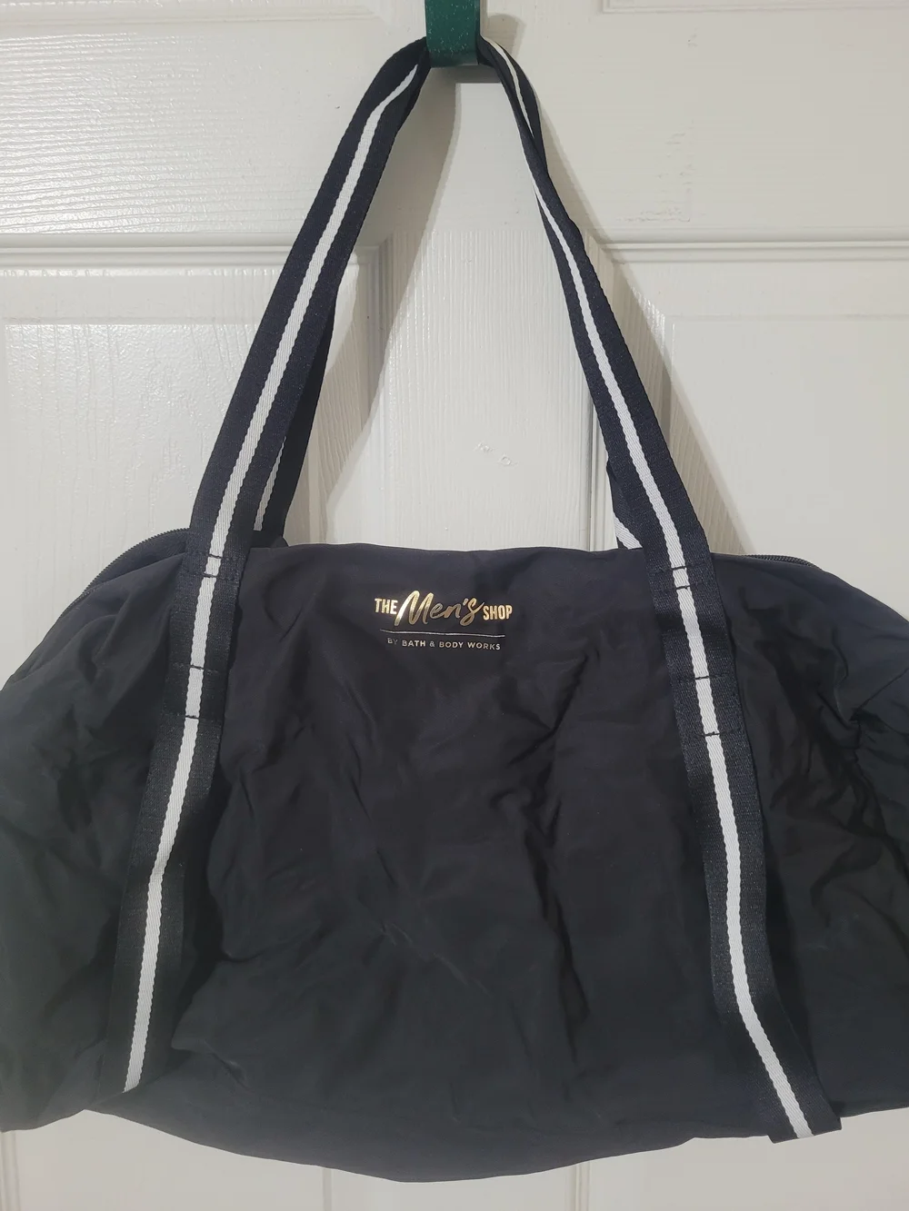 Bath & Body Works Black Duffel with Striped Shoulder Straps